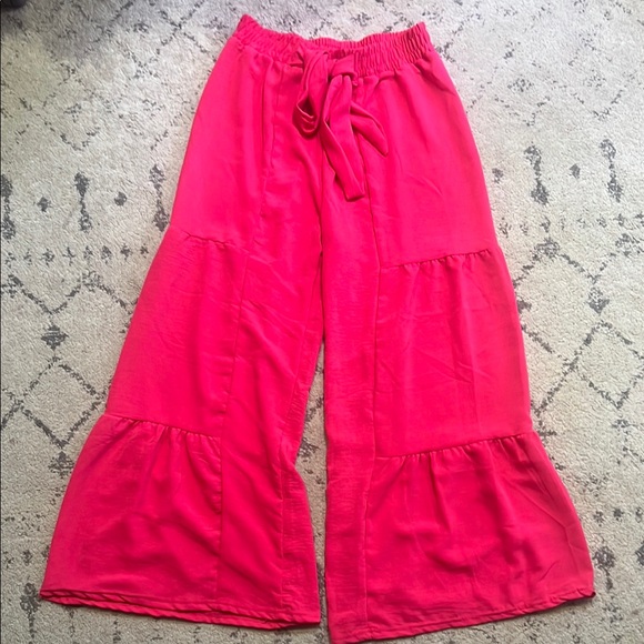 Pants - Hot Pink Wide-Leg Pants
